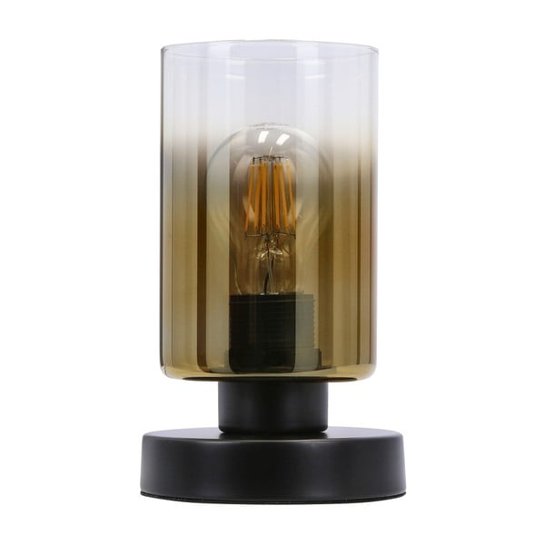 Czarna lampa stołowa ze szklanym kloszem (wys. 20 cm) Aspra – Candellux Lighting