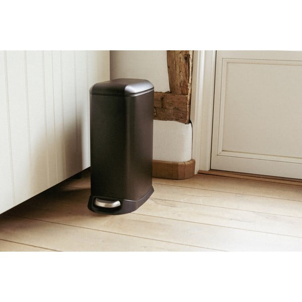 Stalowy kosz na śmieci z pedałem w kolorze matowej czerni 20 l Design – Wenko-image-3