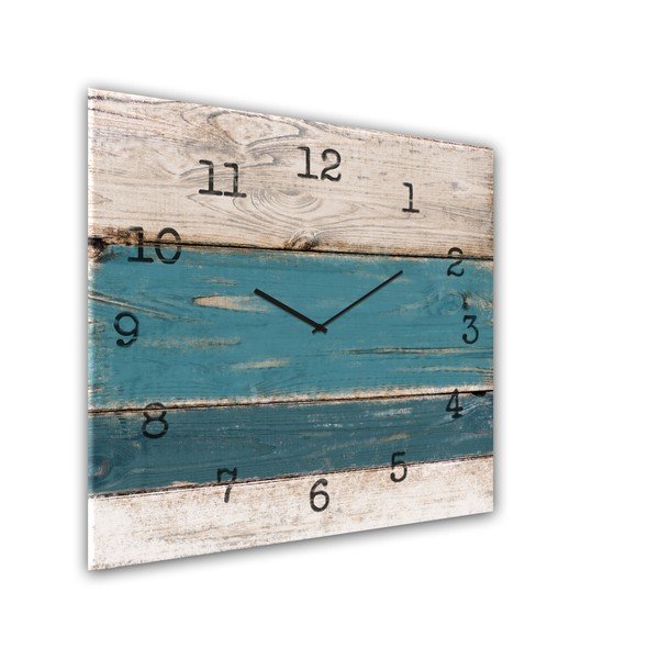 Zegar ścienny Styler Glassclock Blue Wood, 30x30 cm-image-2