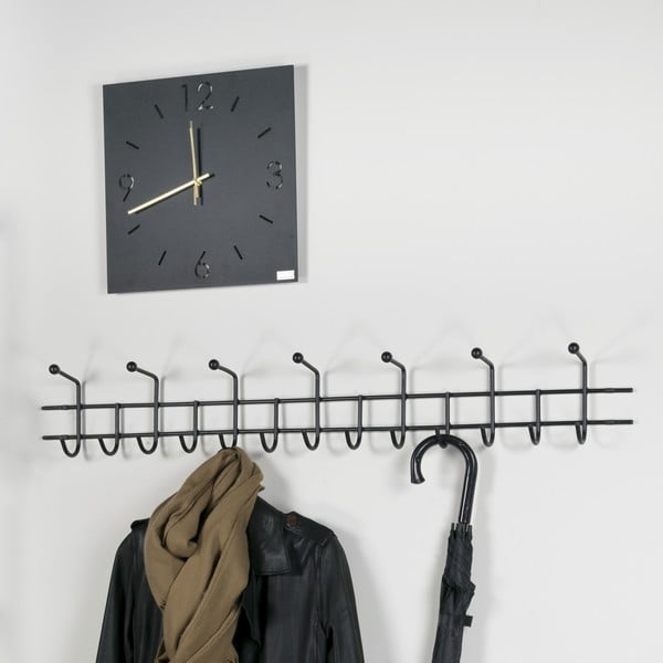 Czarny metalowy wieszak ścienny 119 cm Barato – Spinder Design-image-1