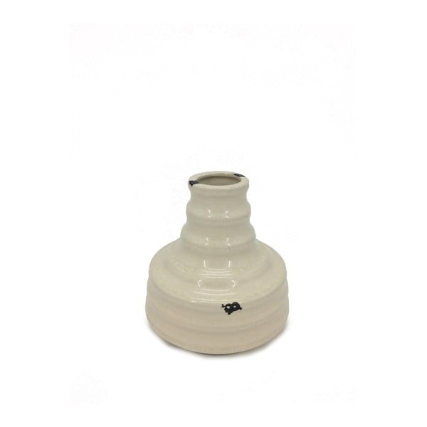 Niski kremowy wazon ceramiczny Moycor Tian