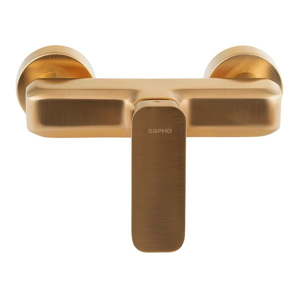 Bateria prysznicowa ścienna w kolorze złota (1 otwór) Spy – Sapho-image-2