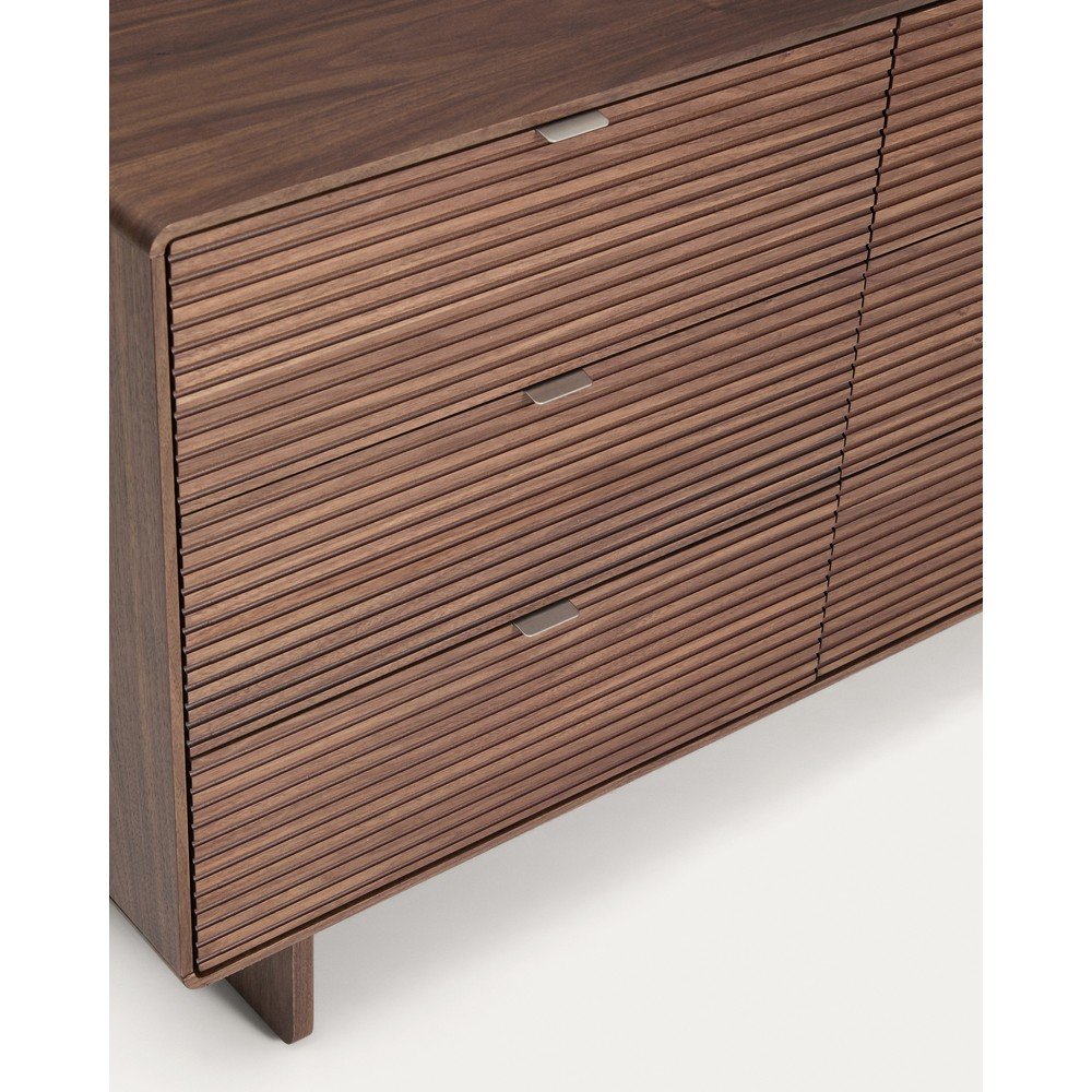 Komoda w dekorze orzecha w ciemnym naturalnym kolorze 120x75x50 cm Norlen – Kave Home (zdjęcie 10)