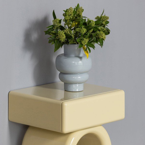 Jasnoszary metalowy wazon (wysokość 27 cm) Auri – WOOOD-image-1