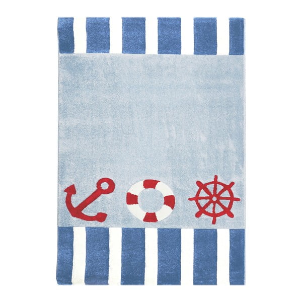 Niebieski dywan dziecięcy Happy Rugs Little Captain, 120x180 cm