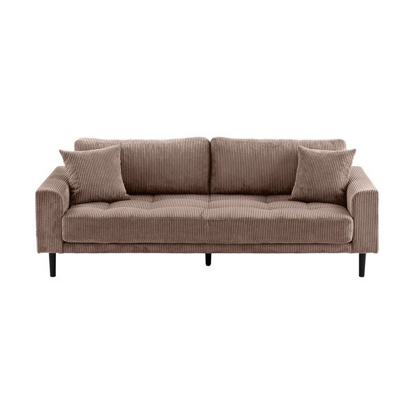 Brązowa sztruksowa sofa 210 cm Lido – House Nordic