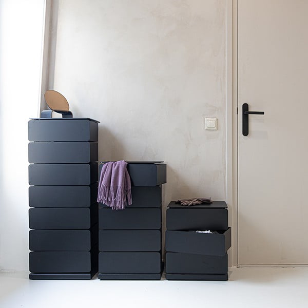 Czarna metalowa komoda 37x99x26 cm Joey – Spinder Design-image-3