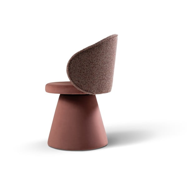 Różowy aksamitny fotel Inez – Micadoni -image-3