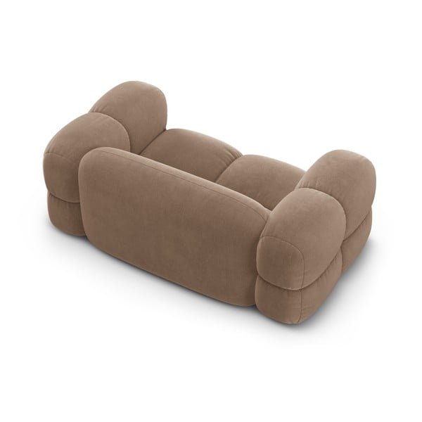 Brązowa aksamitna sofa 180 cm Loretto – Cosmopolitan Design-image-4
