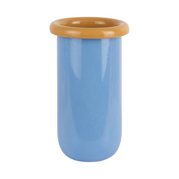 Niebieski szklany wazon (wysokość 25 cm) Plegado  – PT LIVING