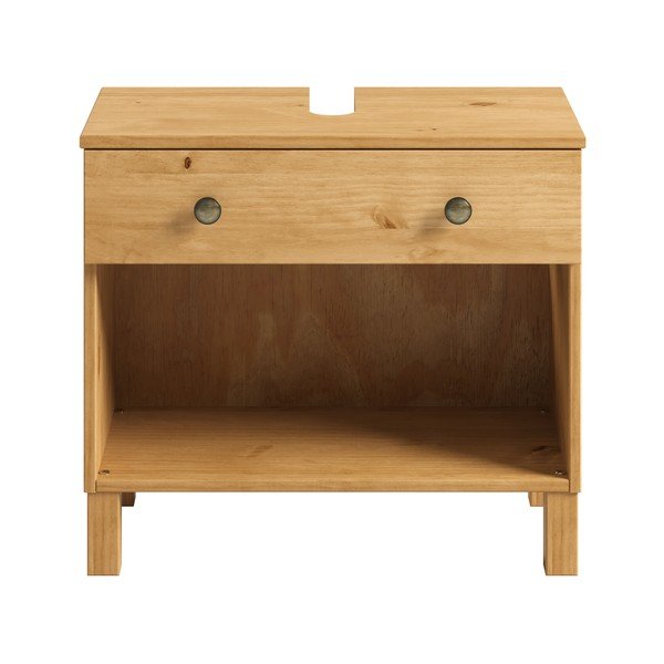 Niska szafka pod umywalkę w jasnym naturalnym kolorze 62x55 cm Calle – Støraa