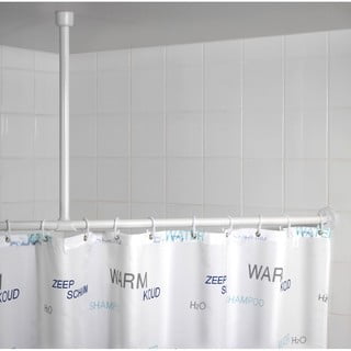 Biały drążek sufitowy na zasłonę prysznicową Wenko, 57 cm