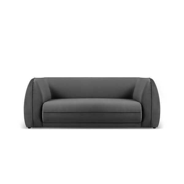 Ciemnoszara aksamitna sofa 190 cm Lando – Micadoni Home