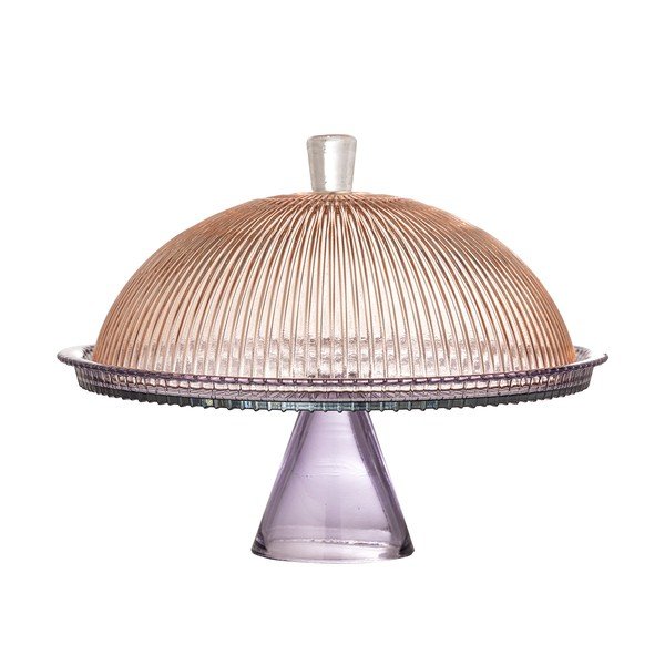 Szklany półmisek z kloszem Tayo – Bloomingville