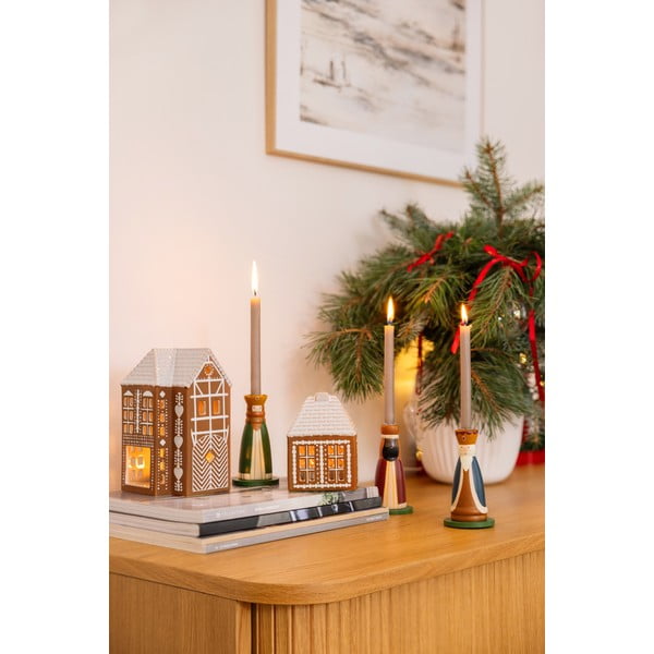 Drewniane świeczniki ze świątecznym motywem zestaw 3 szt. Betiel – Bloomingville-image-2
