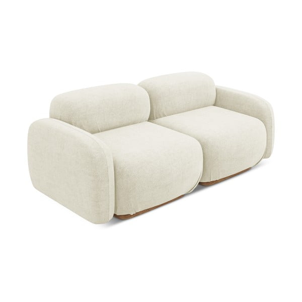 Kremowa sofa modułowa z materiału bouclé 190 cm Ailani – Makamii-image-1