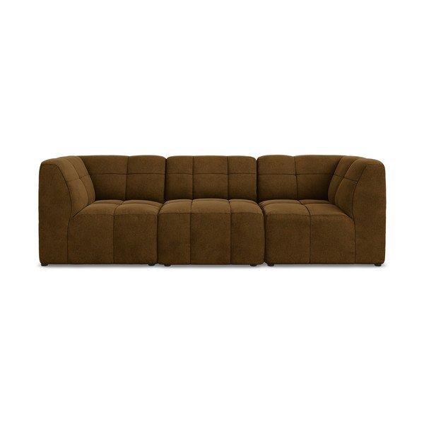 Musztardowa aksamitna sofa 255 cm Aloha – Makamii-image-2