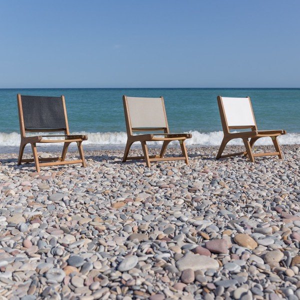 Beżowy drewniany fotel ogrodowy Nina – LDK Garden-image-1