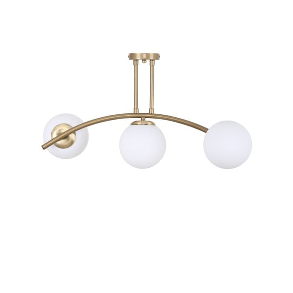 Lampa sufitowa w biało-złotym kolorze ze szklanym kloszem ø 15 cm Yay – Squid Lighting