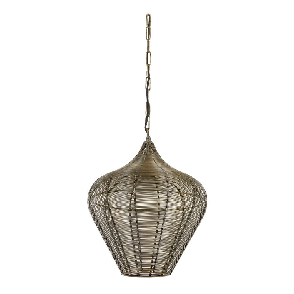 Metalowa lampa wisząca w kolorze brązu ø 36 cm Alvaro – Light & Living