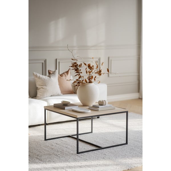 Stolik z blatem z drewna dębowego ø 80 cm Deerfield – Rowico-image-3