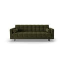 Zielona rozkładana sofa ze schowkiem 222 cm Bali – Cosmopolitan Design