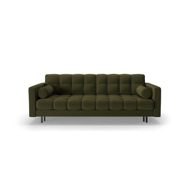 Zielona rozkładana sofa ze schowkiem 222 cm Bali – Cosmopolitan Design