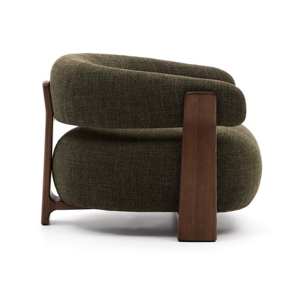 Zielony fotel z tkaniny szenilowej Granite – Kave Home-image-3