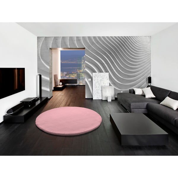 Różowy dywan Universal Fox Liso, Ø 120 cm-image-1