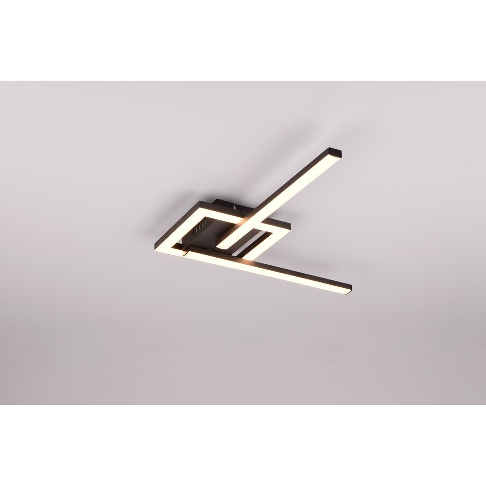 Czarna lampa sufitowa LED 16x54 cm Viale – Reality (zdjęcie 4)