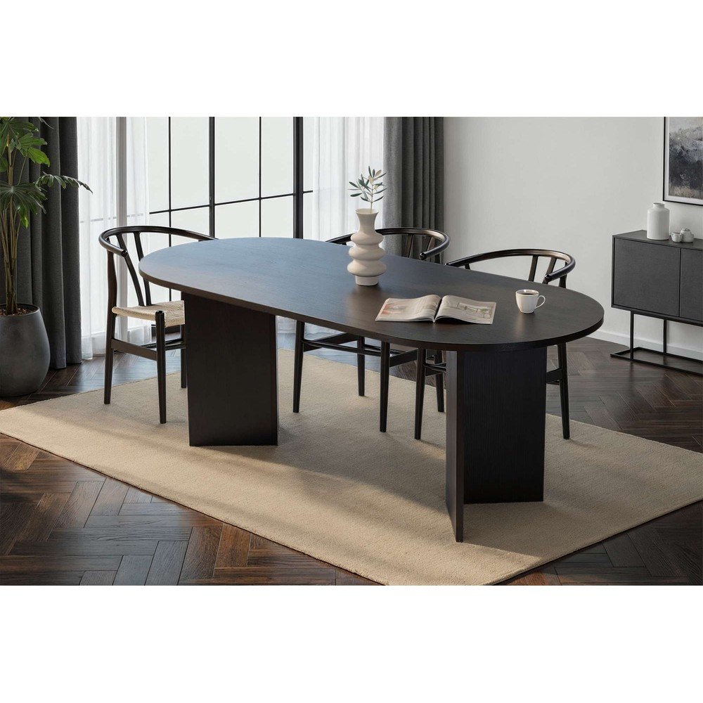 Stół z matowym wykończeniem 90x200 cm Sabella – Kalune Design (zdjęcie 7)