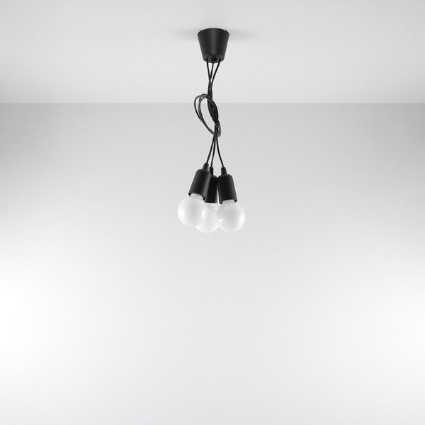 Czarna lampa wisząca 15x15 cm Rene – Sollux-image-3