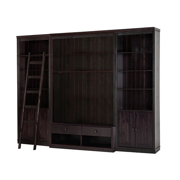 Brązowy zestaw pod TV z litego drewna sosnowego 288x223 cm Anita – Støraa-image-2