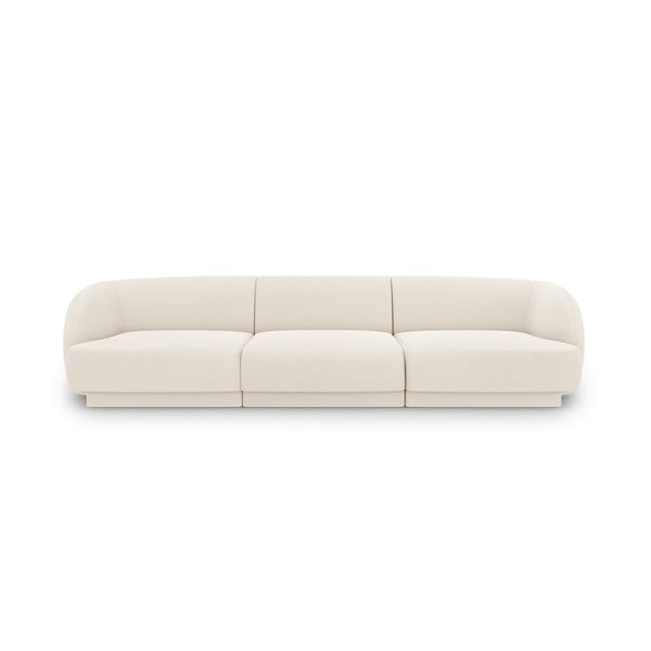 Beżowa sofa z materiału bouclé 259 cm Miley – Micadoni Home