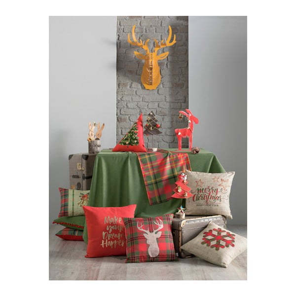 Zielono-czerwony bieżnik na stółMike & Co. NEW YORK Honey Celebration, 40x140 cm-image-1