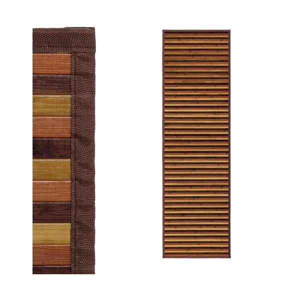 Musztardowo-brązowy bambusowy chodnik 60x200 cm – Casa Selección-image-1