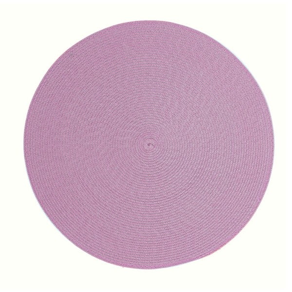 Okrągła mata stołowa w kolorze liliowym Zic Zac Round Chambray, ø 38 cm