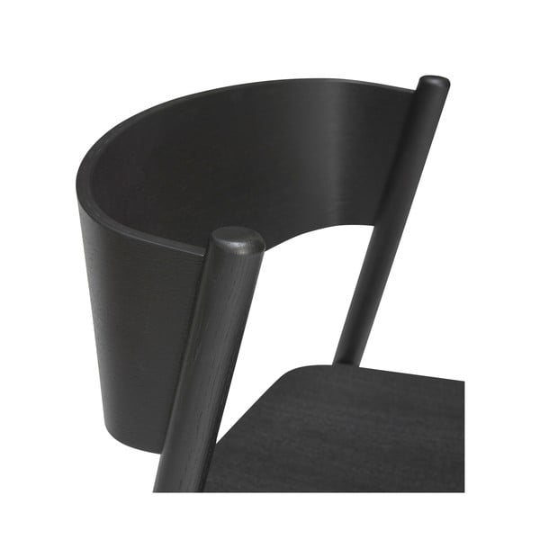 Czarny hoker w dekorze dębu (wysokość siedziska 75 cm) Oblique – Hübsch-image-4