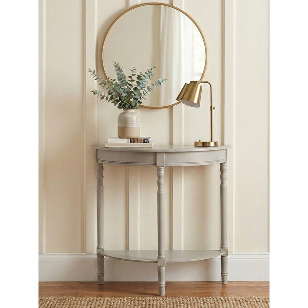 Szara konsola z litego drewna sosnowego 30x80 cm Heritage – Premier Housewares-image-2
