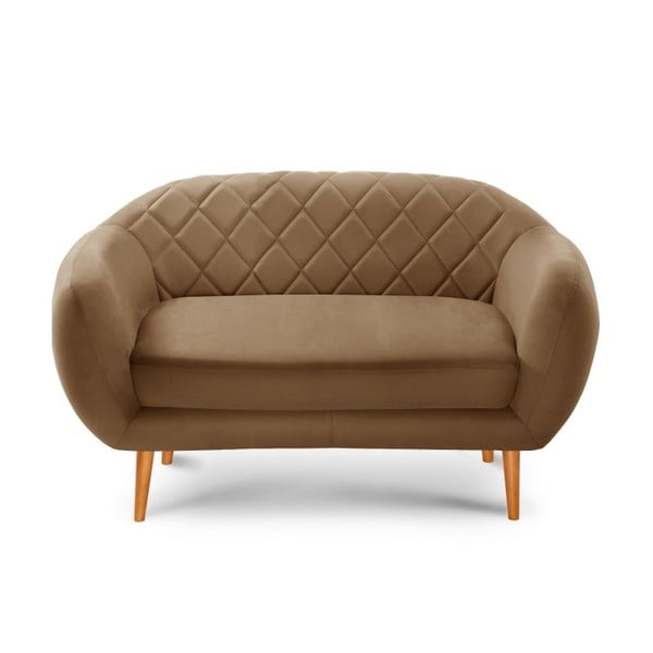 Brązowa sofa 2-osobowa Scandi by Stella Cadente Maison Diva