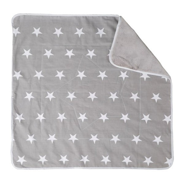 Szary dwustronny kocyk dziecięcy Roba Little Stars-image-1