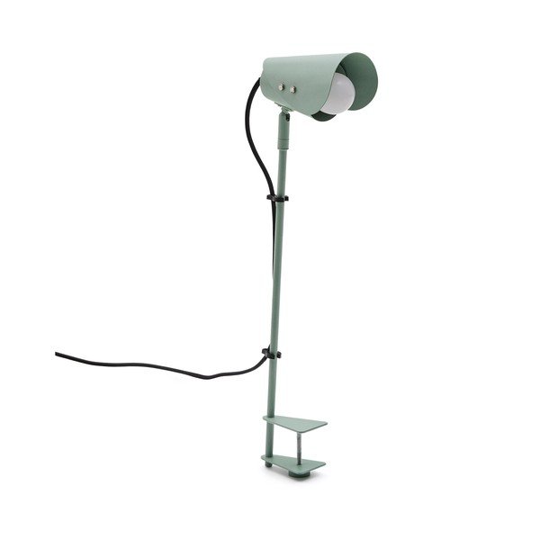 Zielona metalowa lampa stołowa z klipsem (wysokość 51 cm) Jula – Kave Home