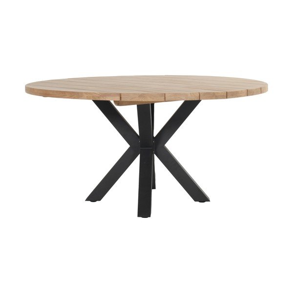 Okrągły stół ogrodowy z litego drewna tekowego ø 150 cm Stephanie – Hartman