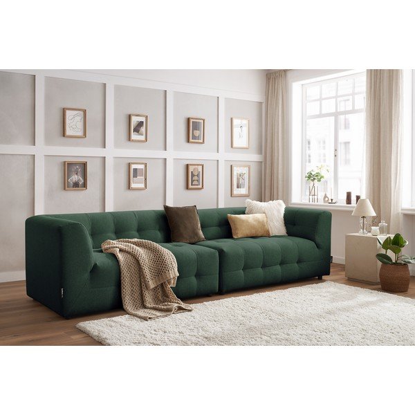 Ciemnozielona sofa 324 cm Kleber – Bobochic Paris-image-1