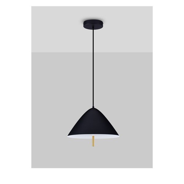 Metalowa lampa wisząca LED w kolorze matowej czerni z metalowym kloszem ø 40 cm Oros – Nova Luce-image-4