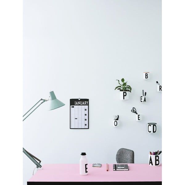 Czarny ścienny miesięczny planer Design Letters Month-image-1