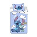 Niebieska bawełniana pościel dziecięca do łóżeczka 100x135 cm Lilo & Stitch "Clouds" – Jerry Fabrics