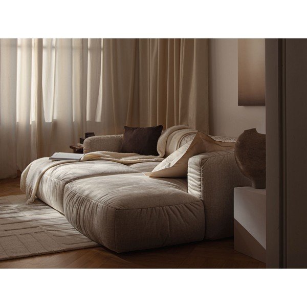 Beżowa rozkładana sofa modułowa 264 cm – Micadoni -image-2