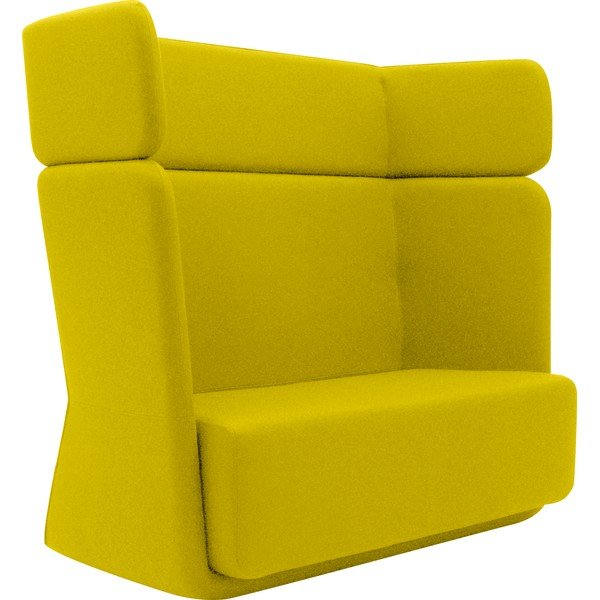 Żółty fotel Softline Basket Felt Melange Yellow-image-3