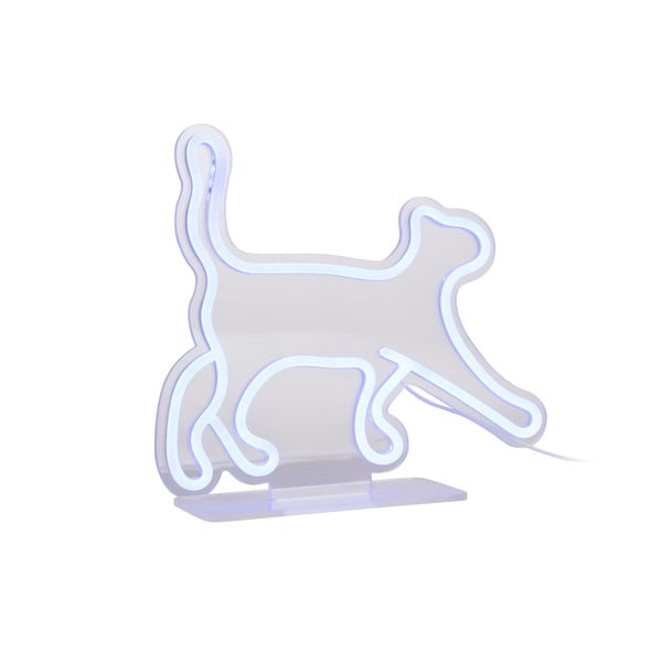 Niebieski neon LED 5 W Walking Cat – Leitmotiv